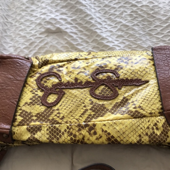 Yellow and brown handbag - Picture 3 of 9